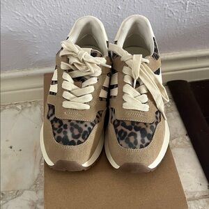 Steve Madden Women's Leopard Sneakers - Tan and Black